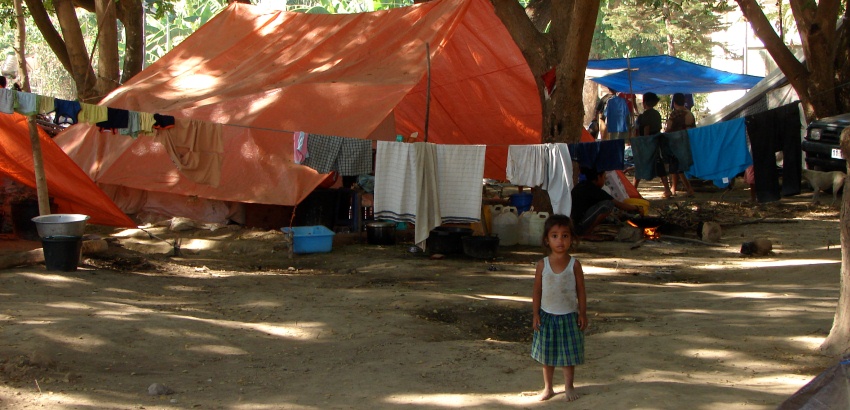 Don Bosco camp for Internally Displaced Persons, in Dili, Timor-Leste, 2007-2008.